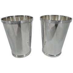 Pair of Tall Sterling Silver Mint Julep Cups by Fisher