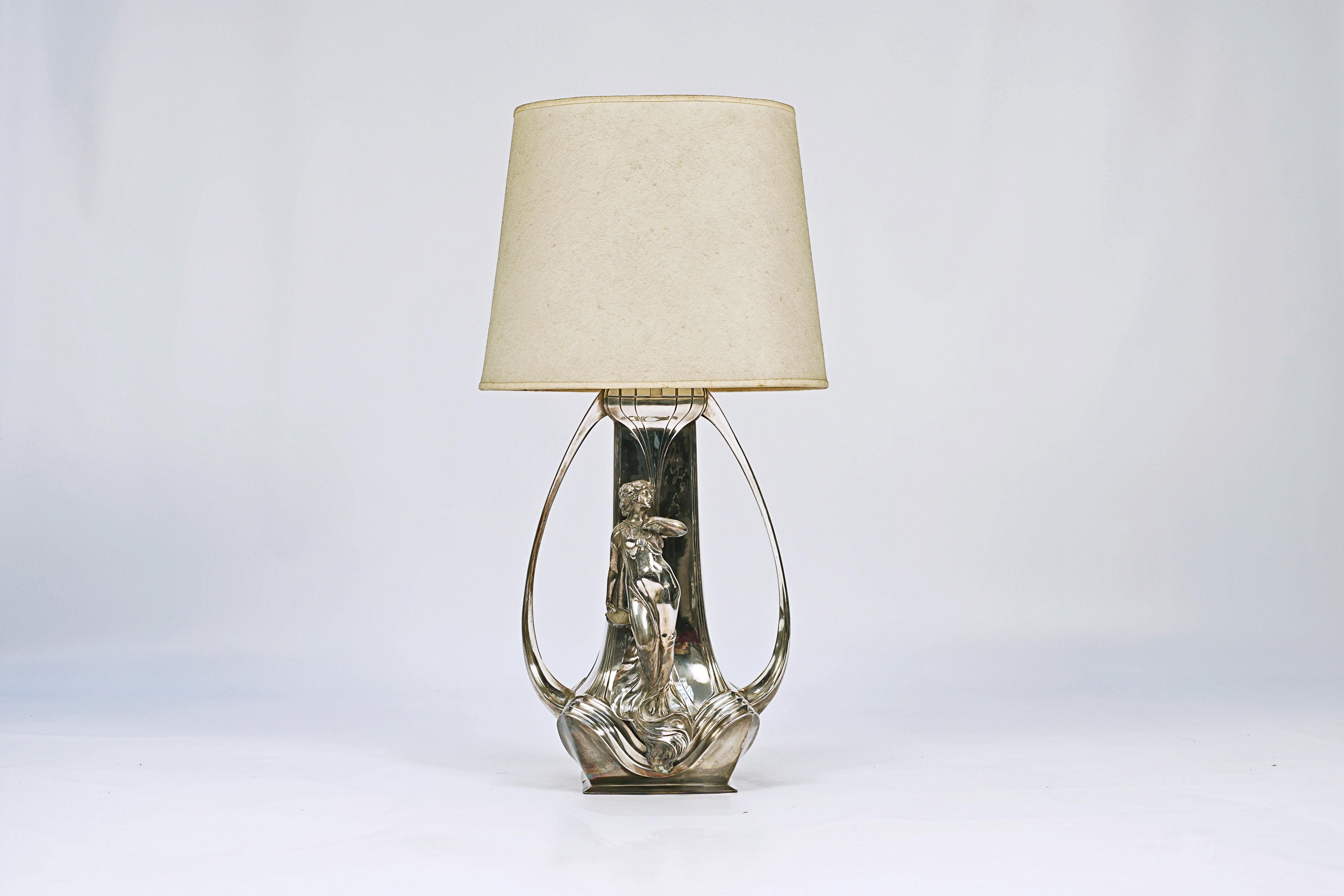 Paar hohe Tischlampen von WMF (Art nouveau) im Angebot