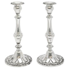 Pareja de candeleros altos Chantilly de plata de ley, estilo victoriano, de Gorham