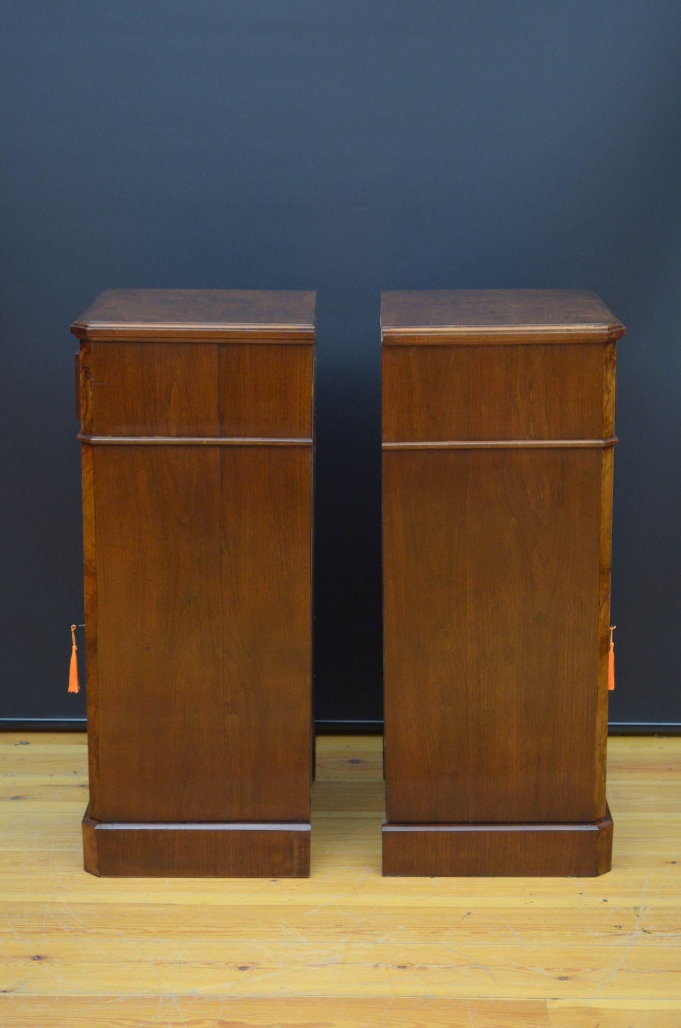 Pair Of Tall Victorian Walnut Pedestals For Sale 8