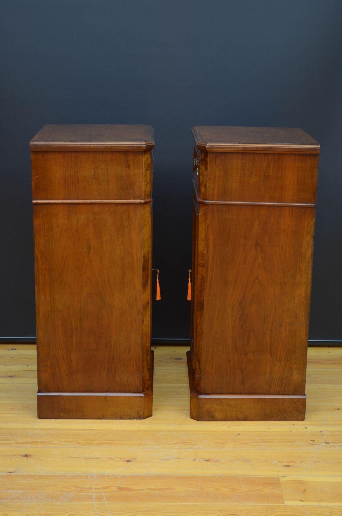 Pair Of Tall Victorian Walnut Pedestals For Sale 10