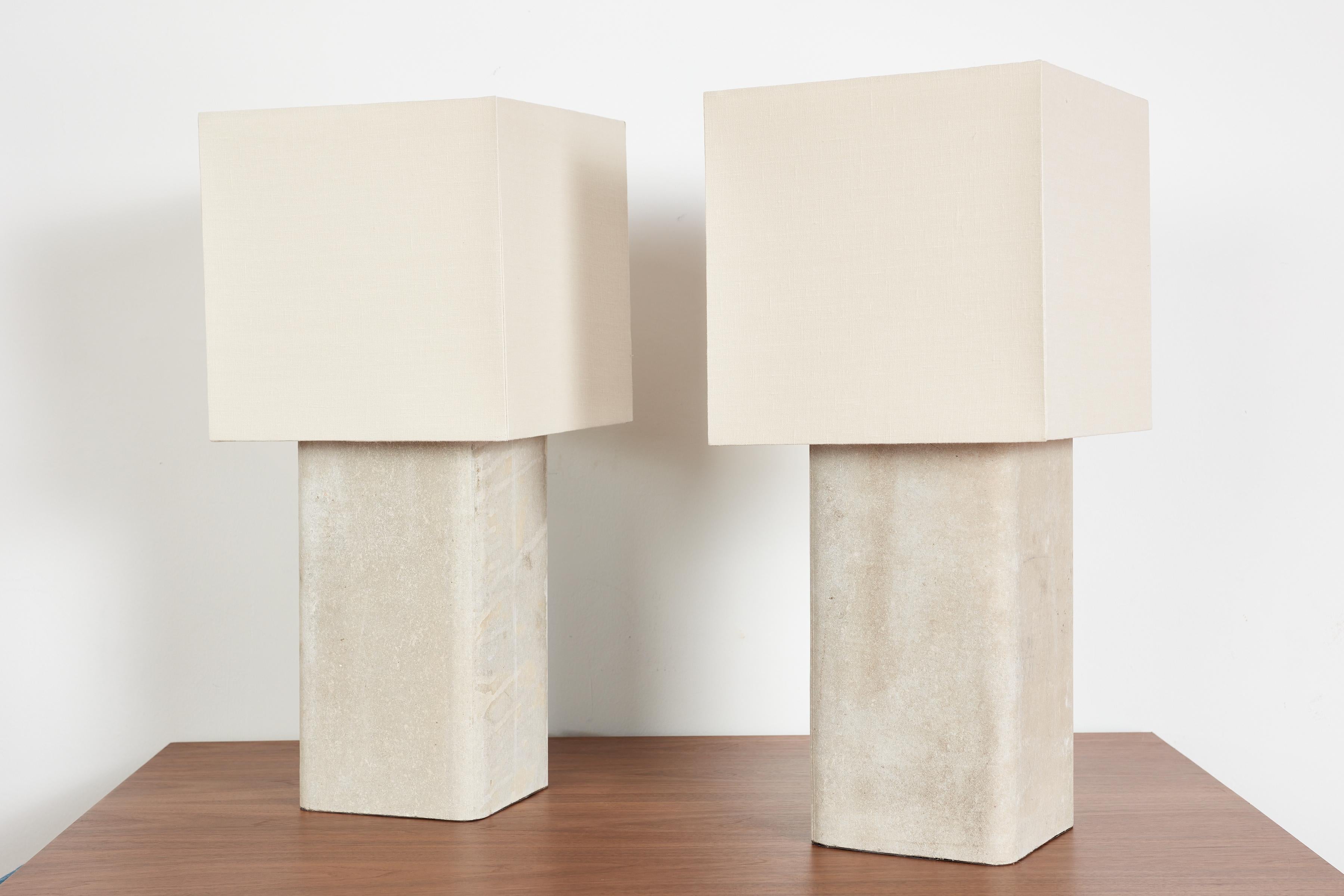 Swiss Pair of Tall Willy Guhl Lamps For Sale