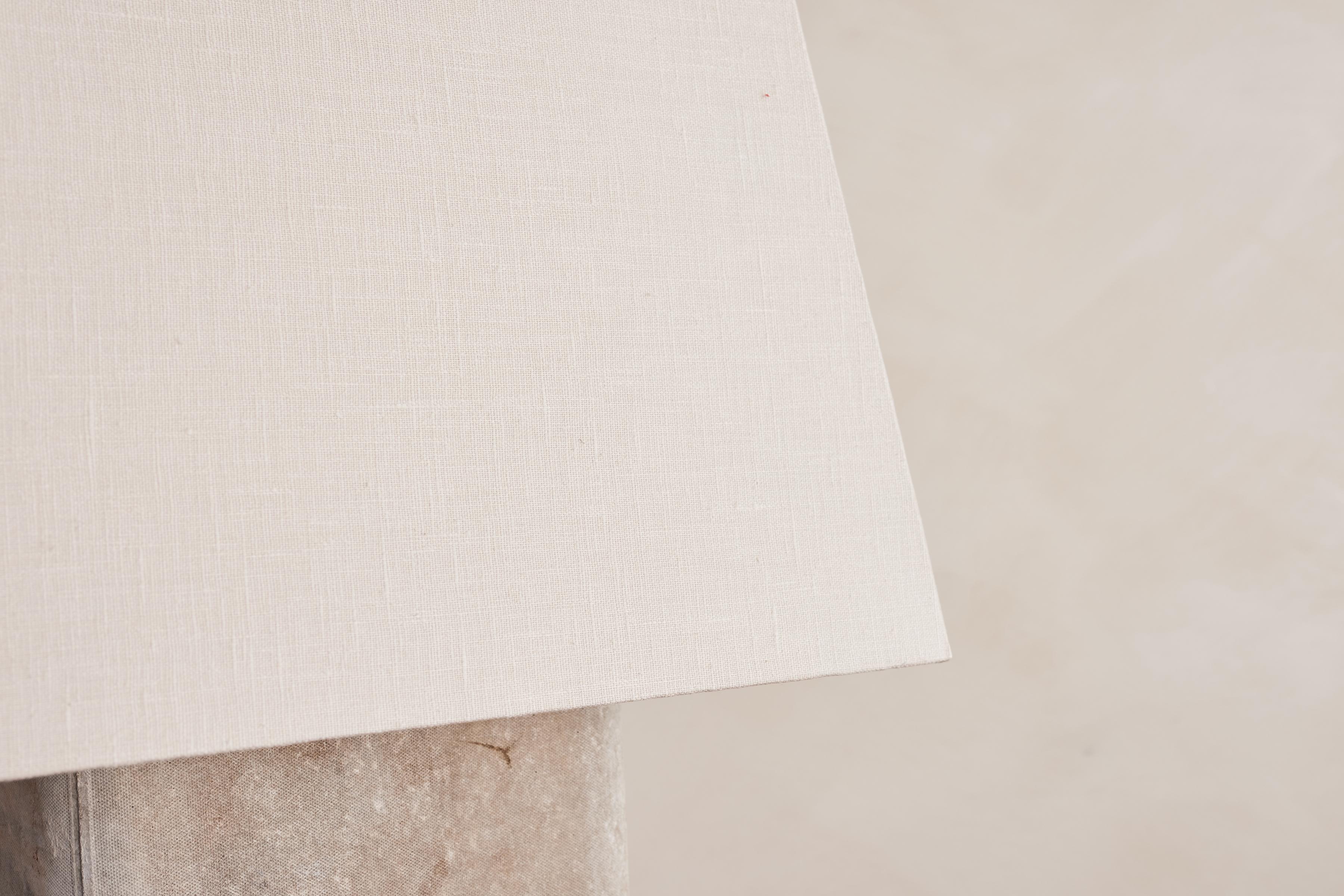 Linen Pair of Tall Willy Guhl Lamps For Sale