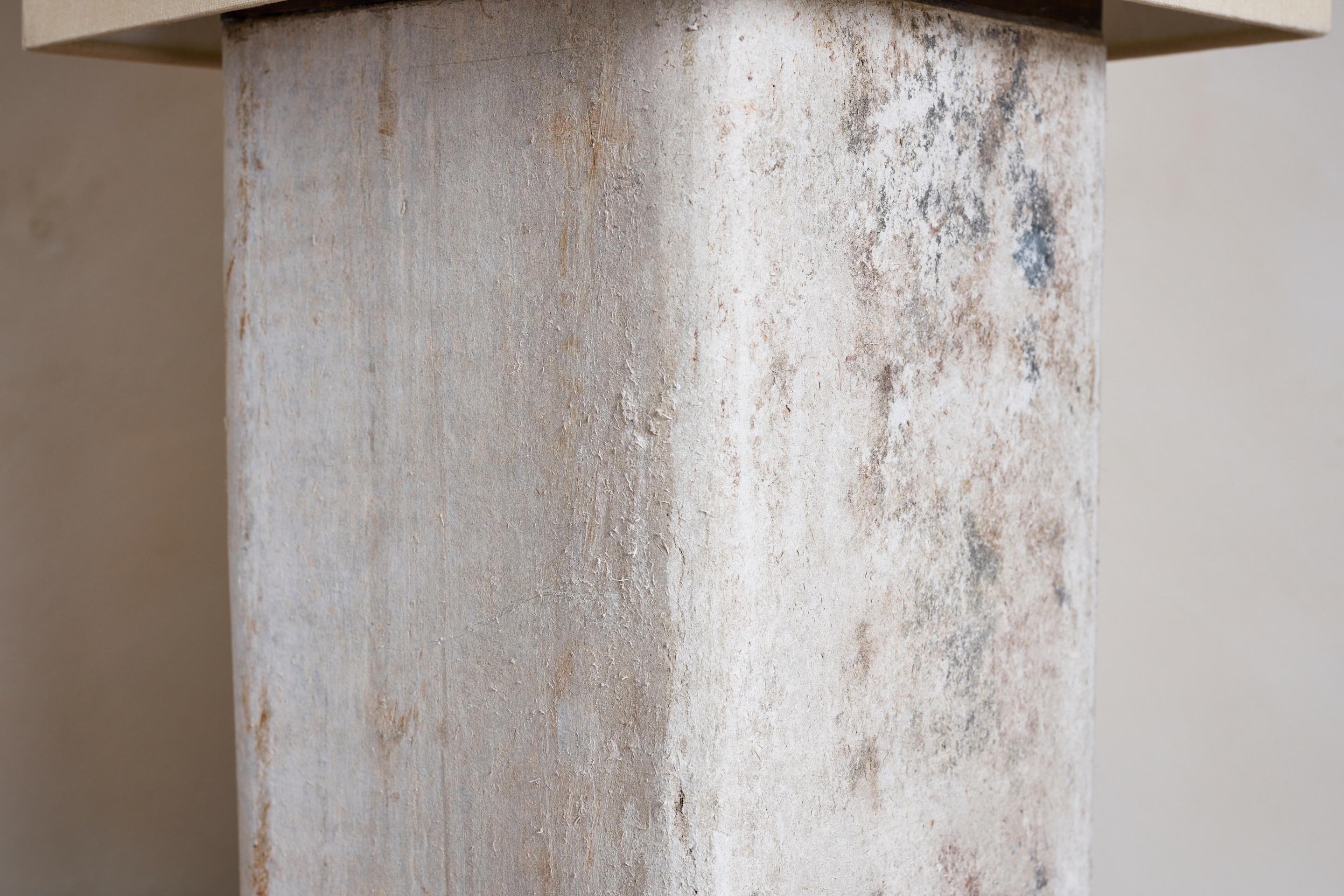 Linen Pair of Tall Willy Guhl Table Lamps For Sale