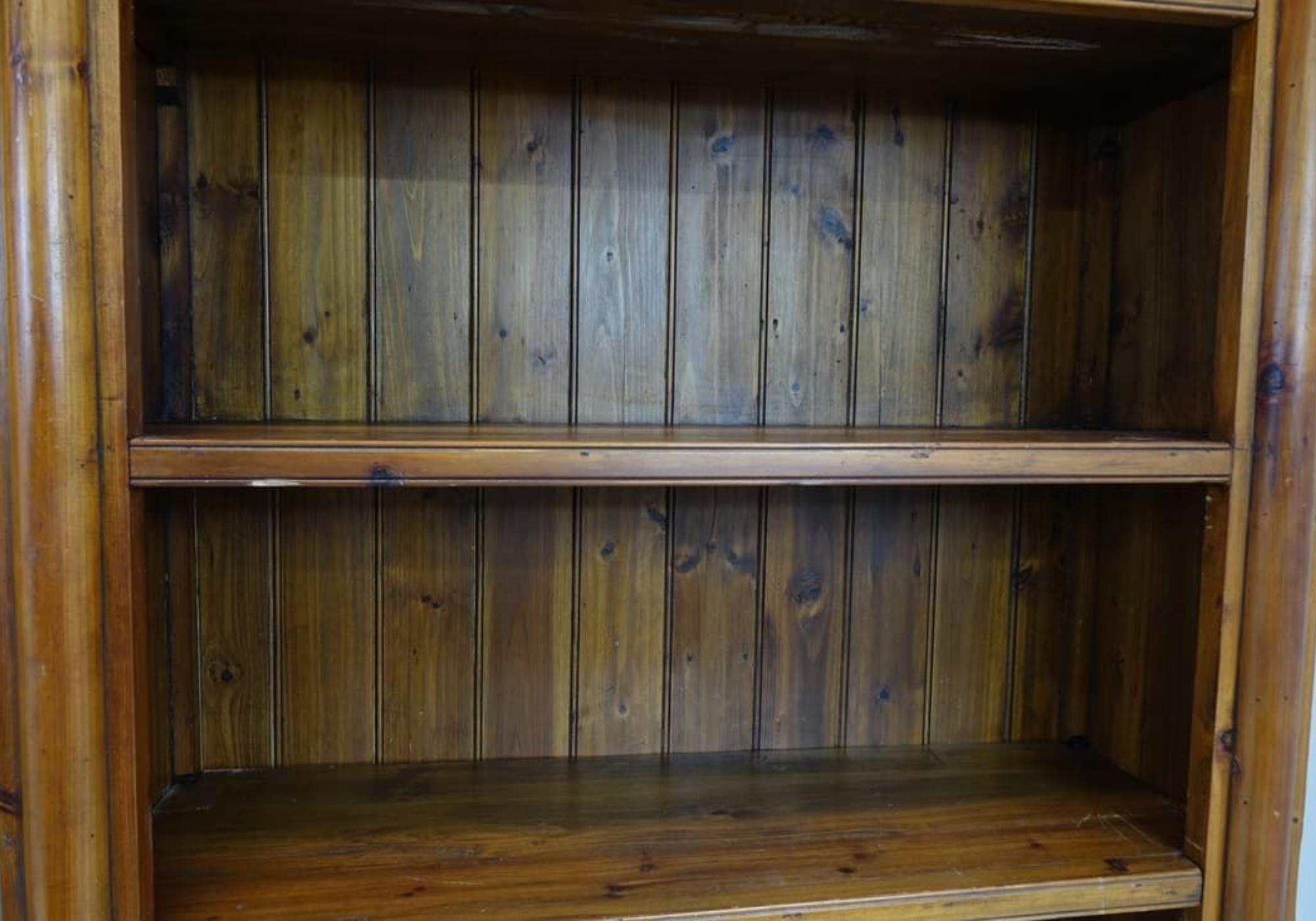 Pair of Tall Wooden Bookcases  For Sale 3