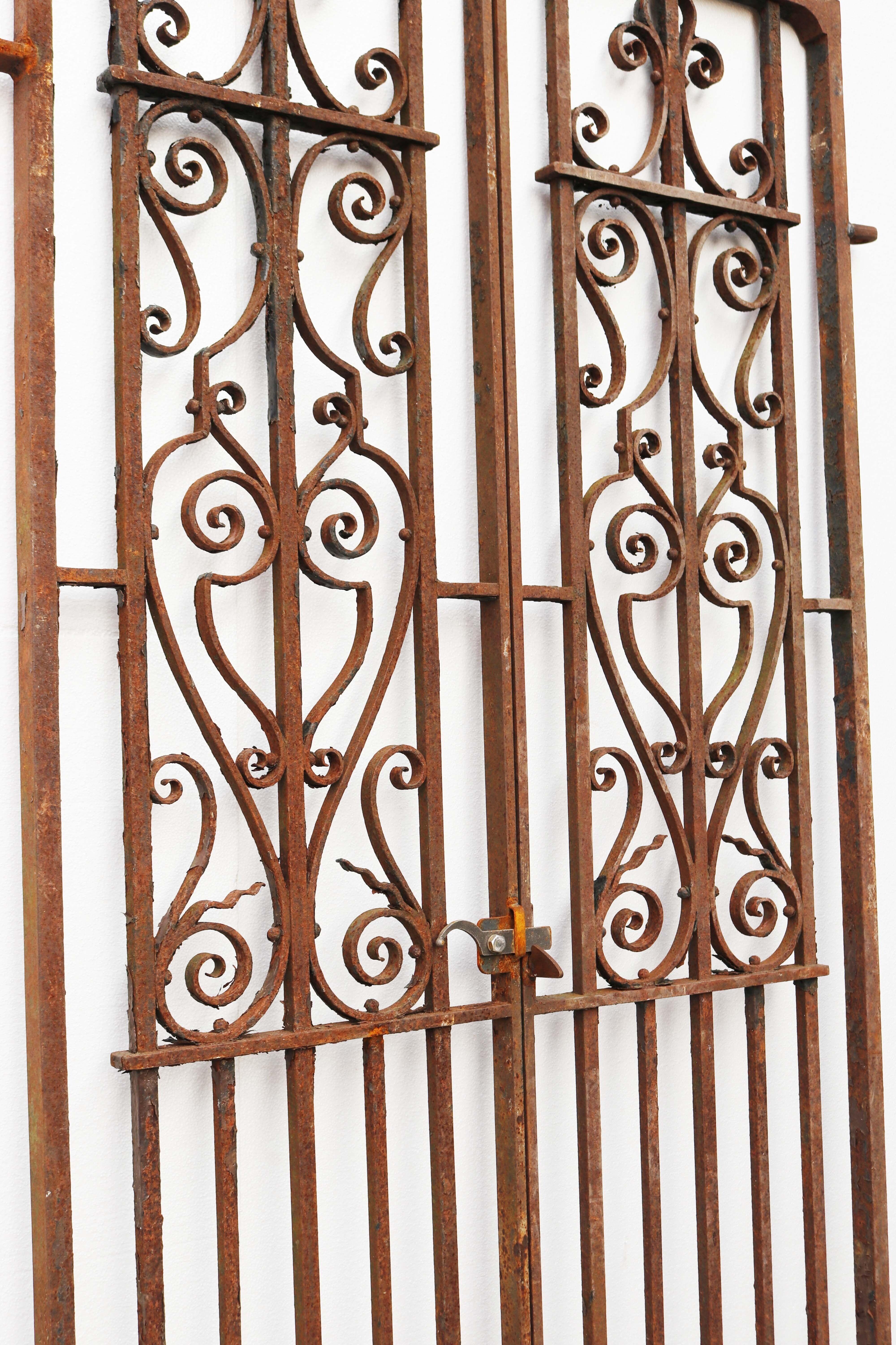 Pair of Tall Wrought Iron Gates. A set of beautifully scrolled, tall garden gates.


Additional Dimensions

For an opening of approx. 123 cm