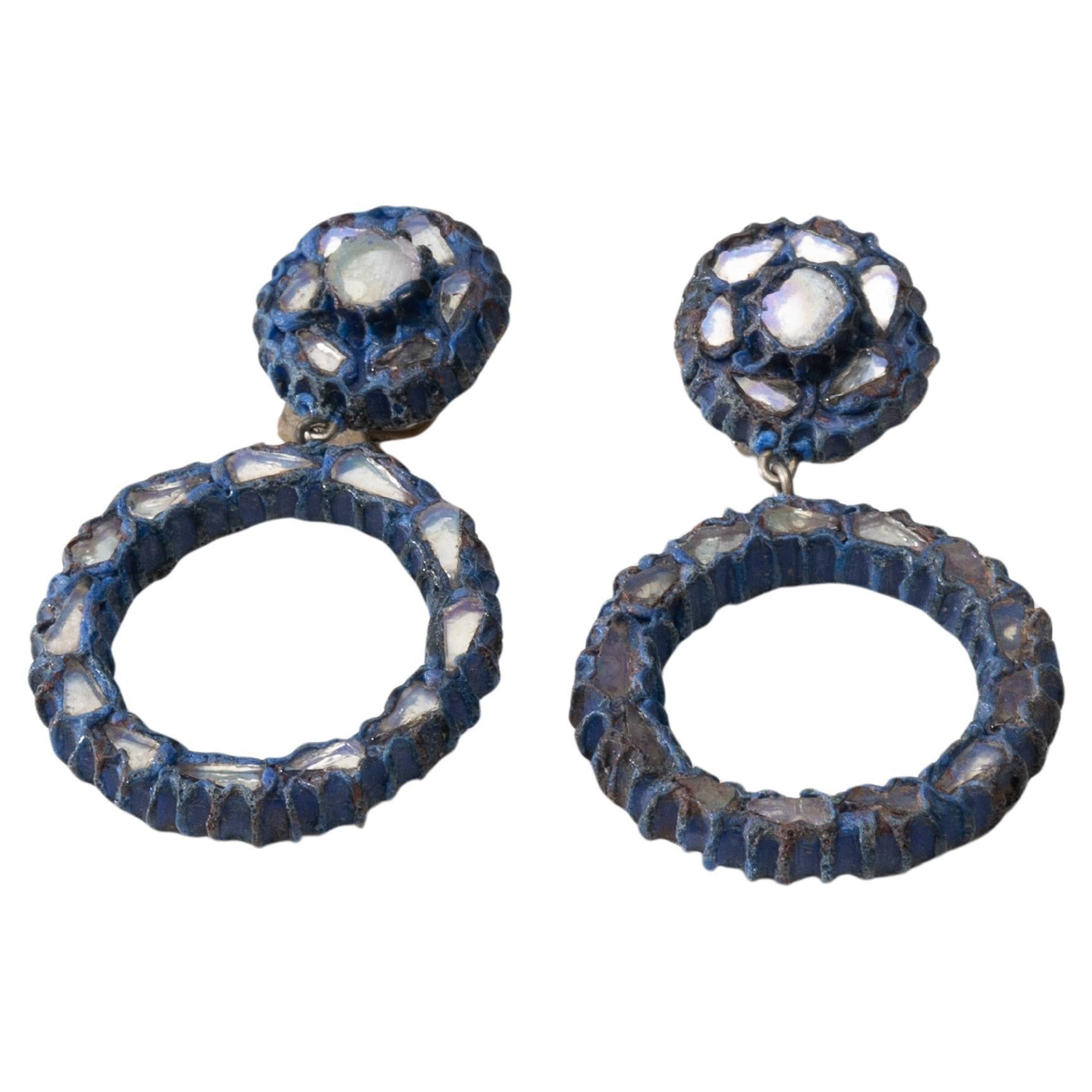 Pair of Talosel earrings by Line Vautrin