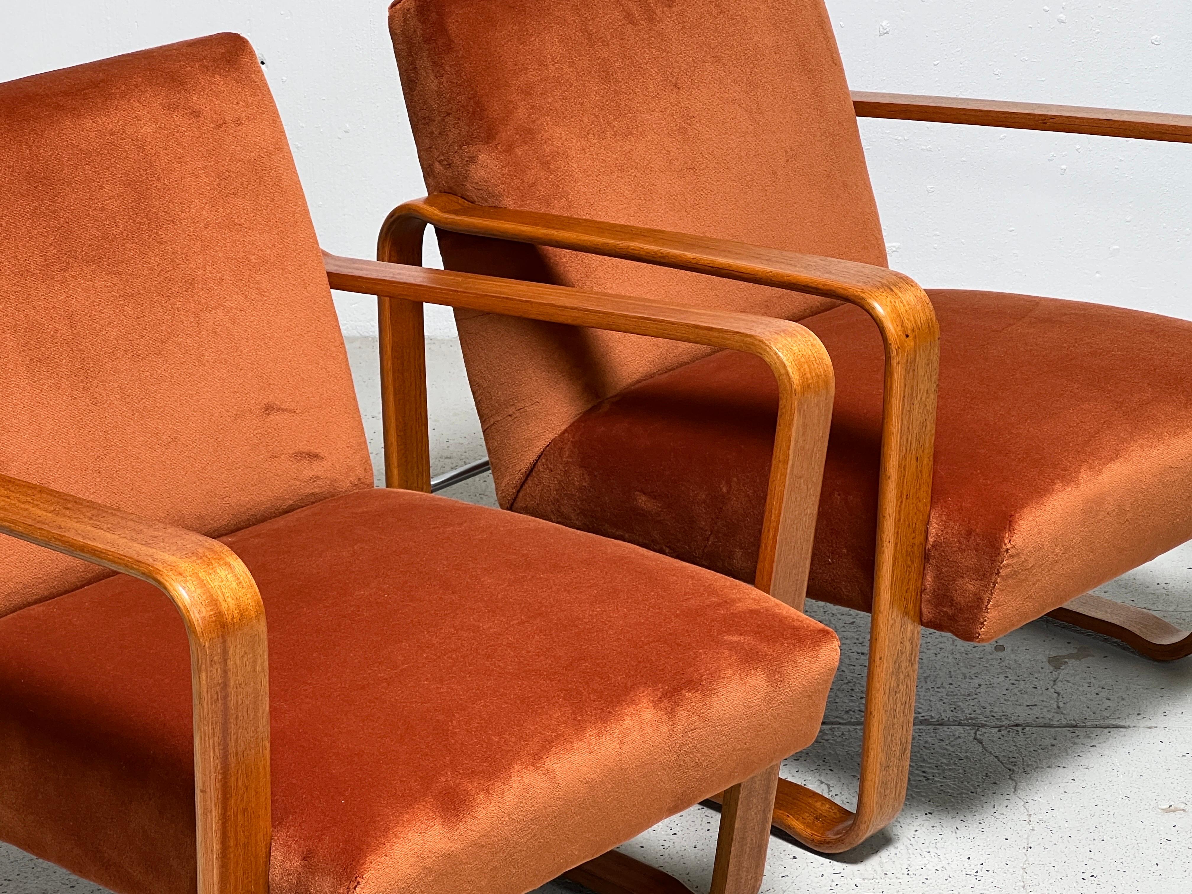 Pair of Tank Chairs by Edward Wormley for Dunbar 4
