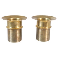 Pair of Tapio Wirkkala Bronze Candle Holders TW 486, Kultakeskus Oy