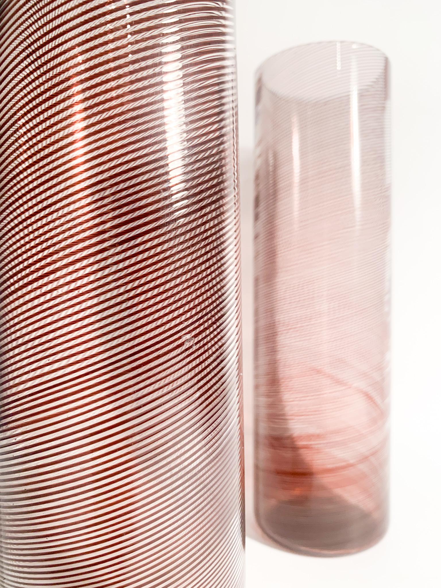 Paar Vasen aus filigranem Murano-Glas von Tapio Wirkkala für Venini 1970er Jahre im Angebot 2
