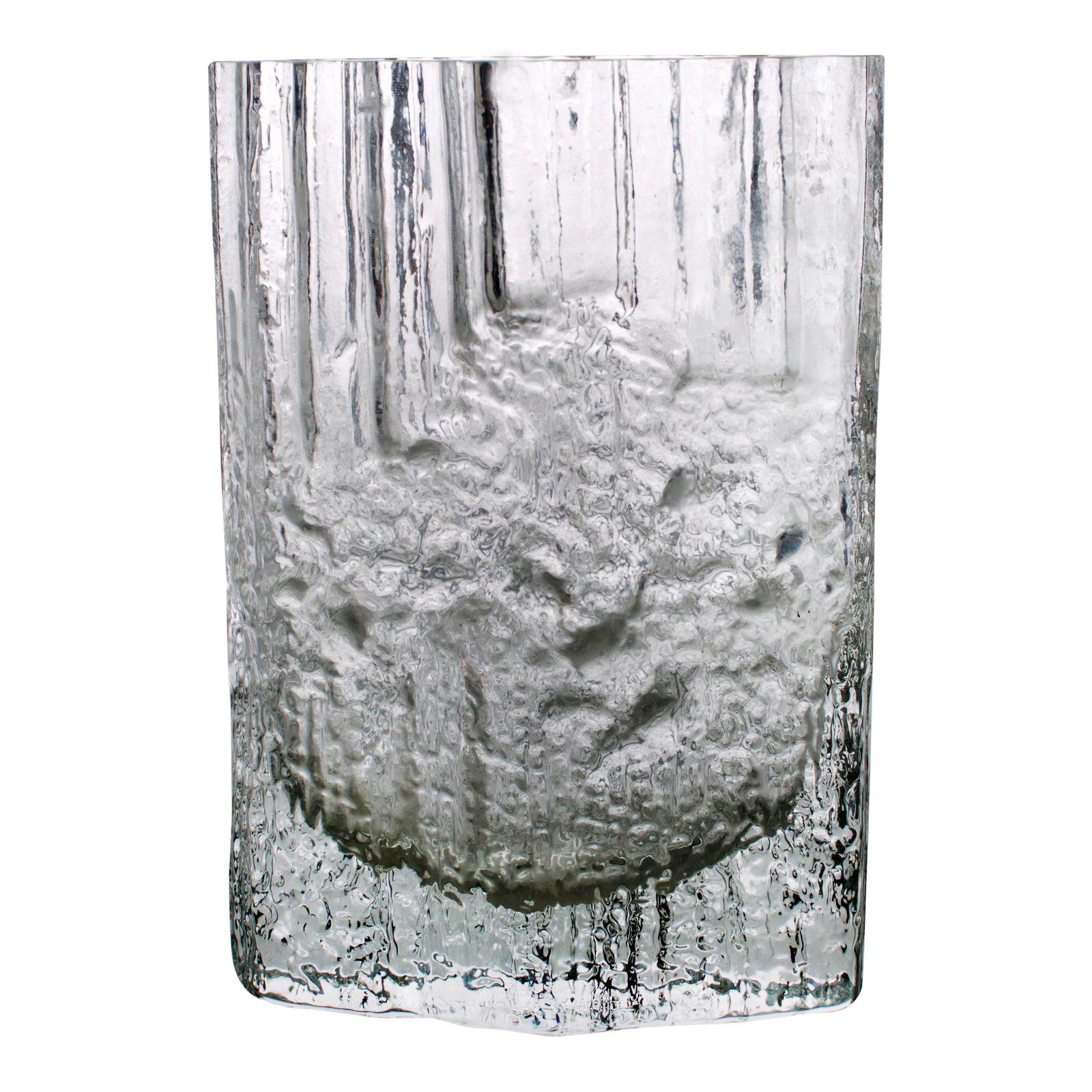 Molded Pair of Tapio Wirkkala for Iittala Ice Glass Vases For Sale