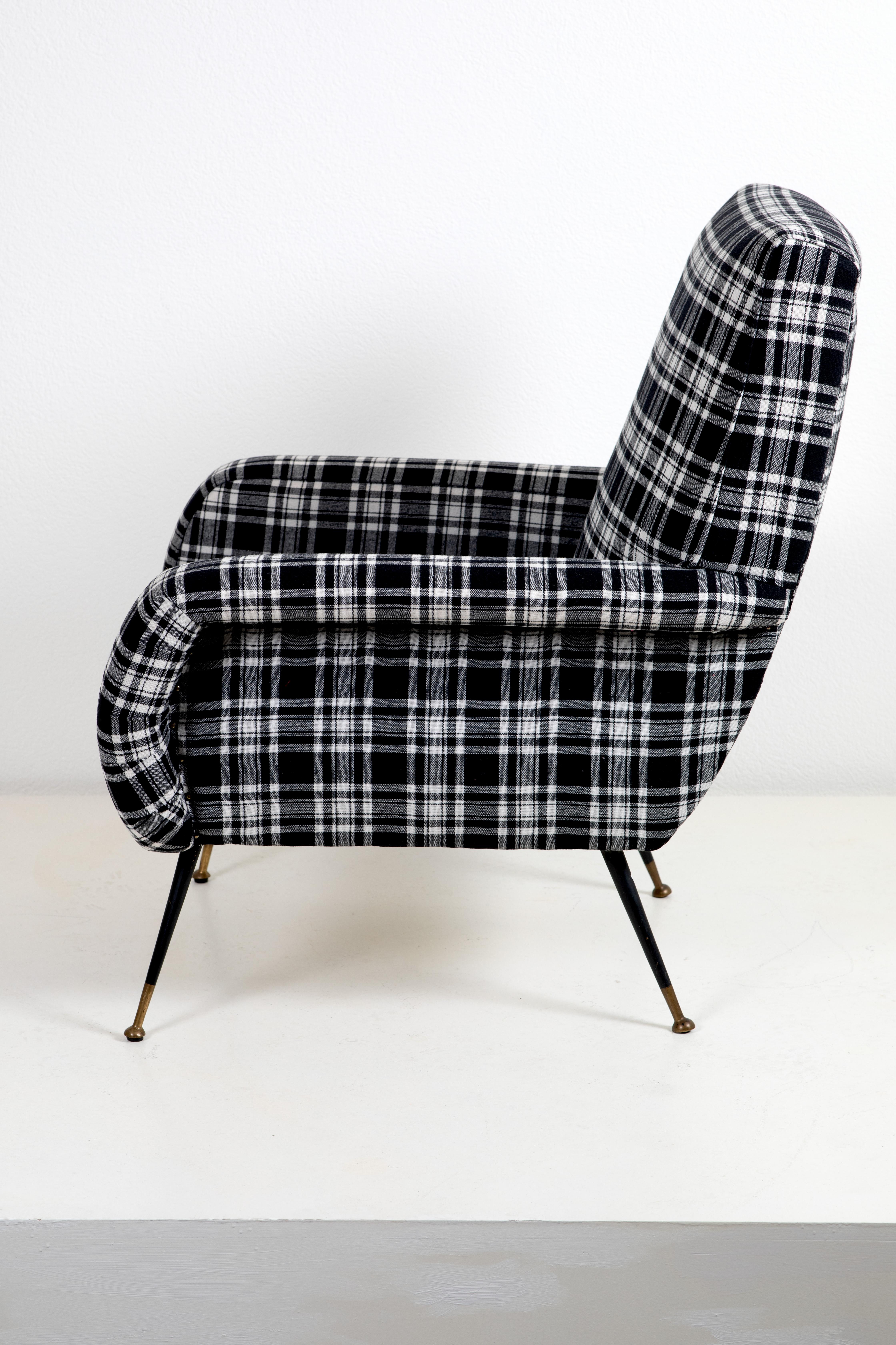 Acciaio Coppia di poltrone Tartan in vendita