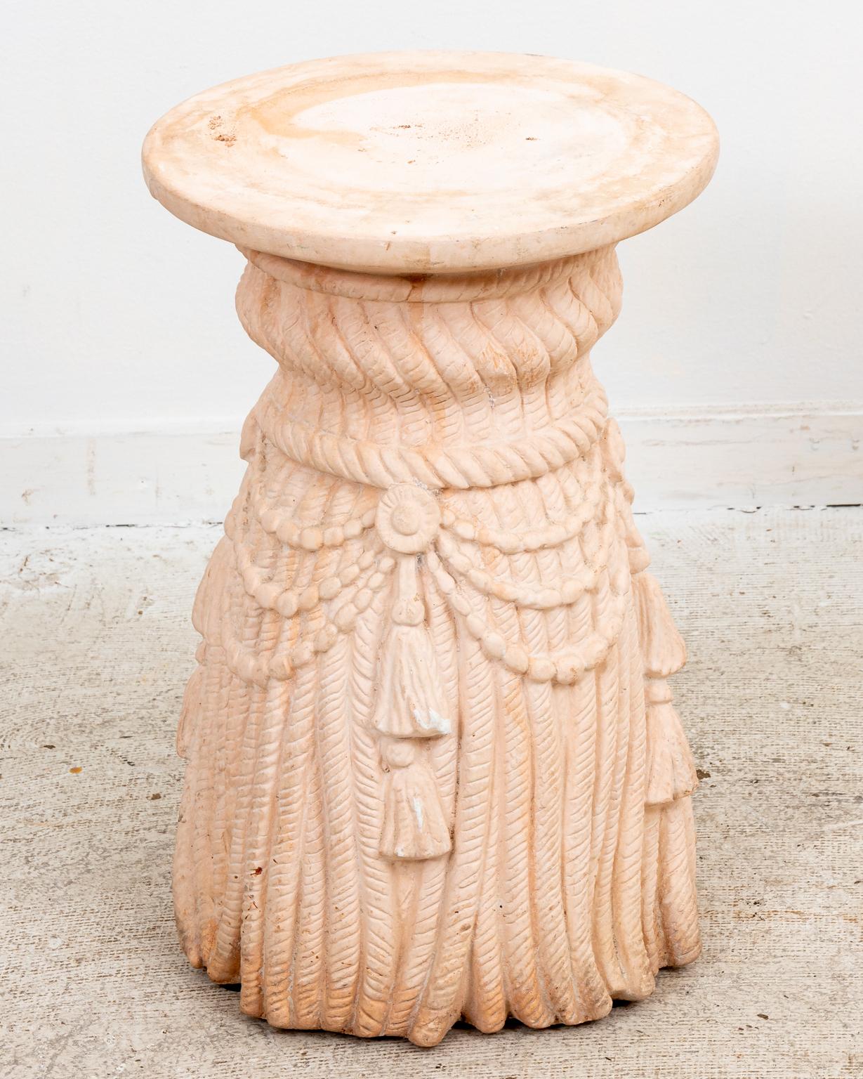 Pair of Tassel Form Stools or Side Tables In Good Condition In Stamford, CT