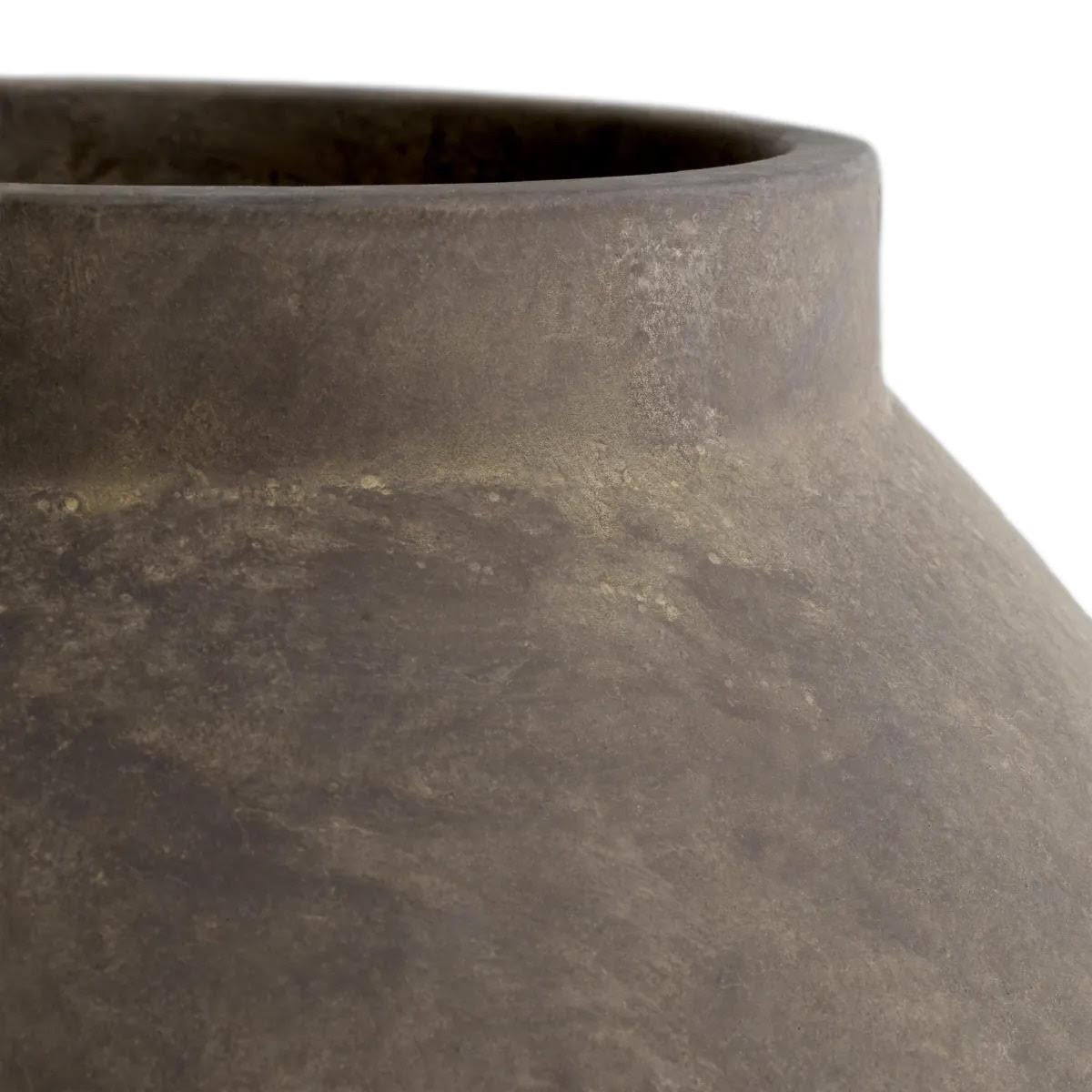 Coppia di vasi in terracotta color taupe, Barattoli.

Coppia di giare, vasi in terracotta in stile antico.

Ø 40  H. 57 cm
