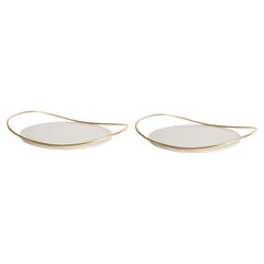Pair of Taupe Touché B Trays by Mason Editions