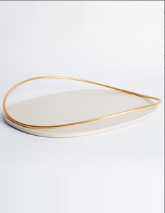 Pair of Taupe Touché D Trays by Mason Editions