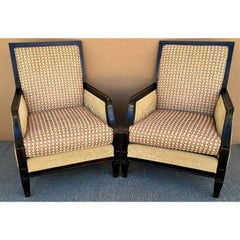 Pair of Taylor King English Gainsborough Style Lounge Chairs