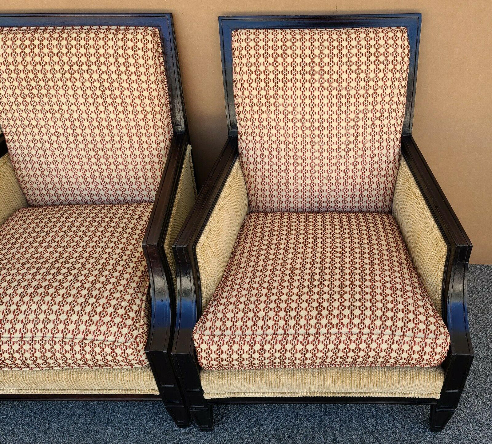 American Pair of Taylor King English Gainsborough Style Lounge Chairs