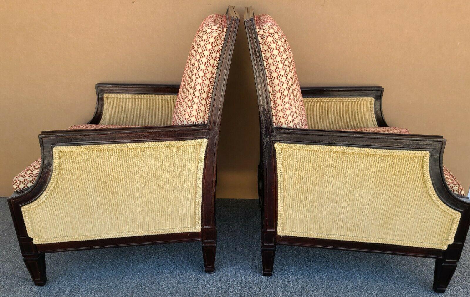 Wood Pair of Taylor King English Gainsborough Style Lounge Chairs