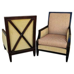 Pair of Taylor King English Gainsborough Style Lounge Chairs