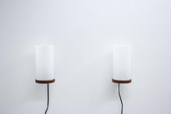 Teak and Acrylic Sconces by Uno & Östen Kristiansson, Sweden, 1960