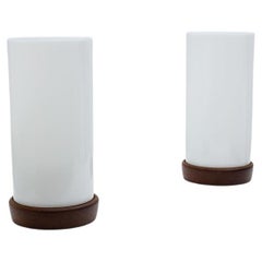 Pair of Teak & Acrylic Table Lamps by Luxus