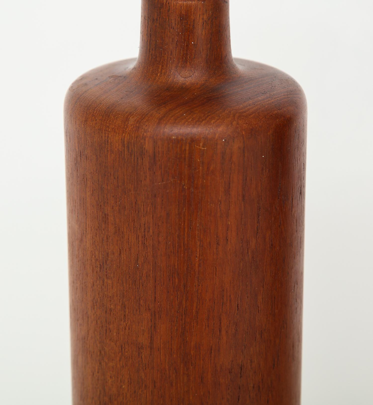 Pair of Teak and Leather Lamps by ESA 1