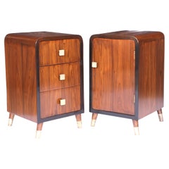 Pair of Teak and Rosewood End or Side Tables, Mid-Century Modern