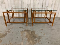 Paire de tables d'appoint à cadre architectural en teck de Henning Norgaard