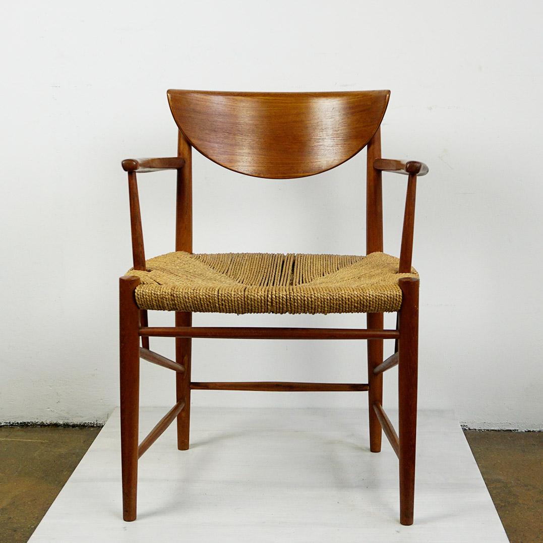 Paire de fauteuils en teck Mod. 317 par Peter Hvidt pour Soborg Mobler Danemark en vente 2
