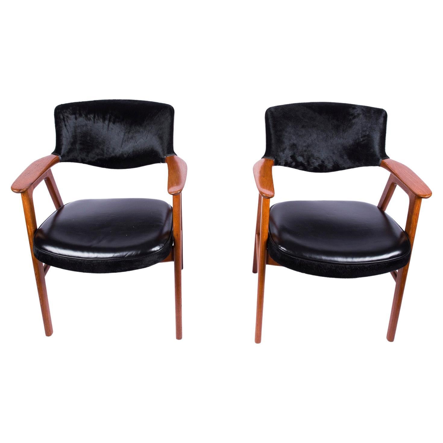 Pair of Teak Armchairs by Erik Kierkegaard For Sale