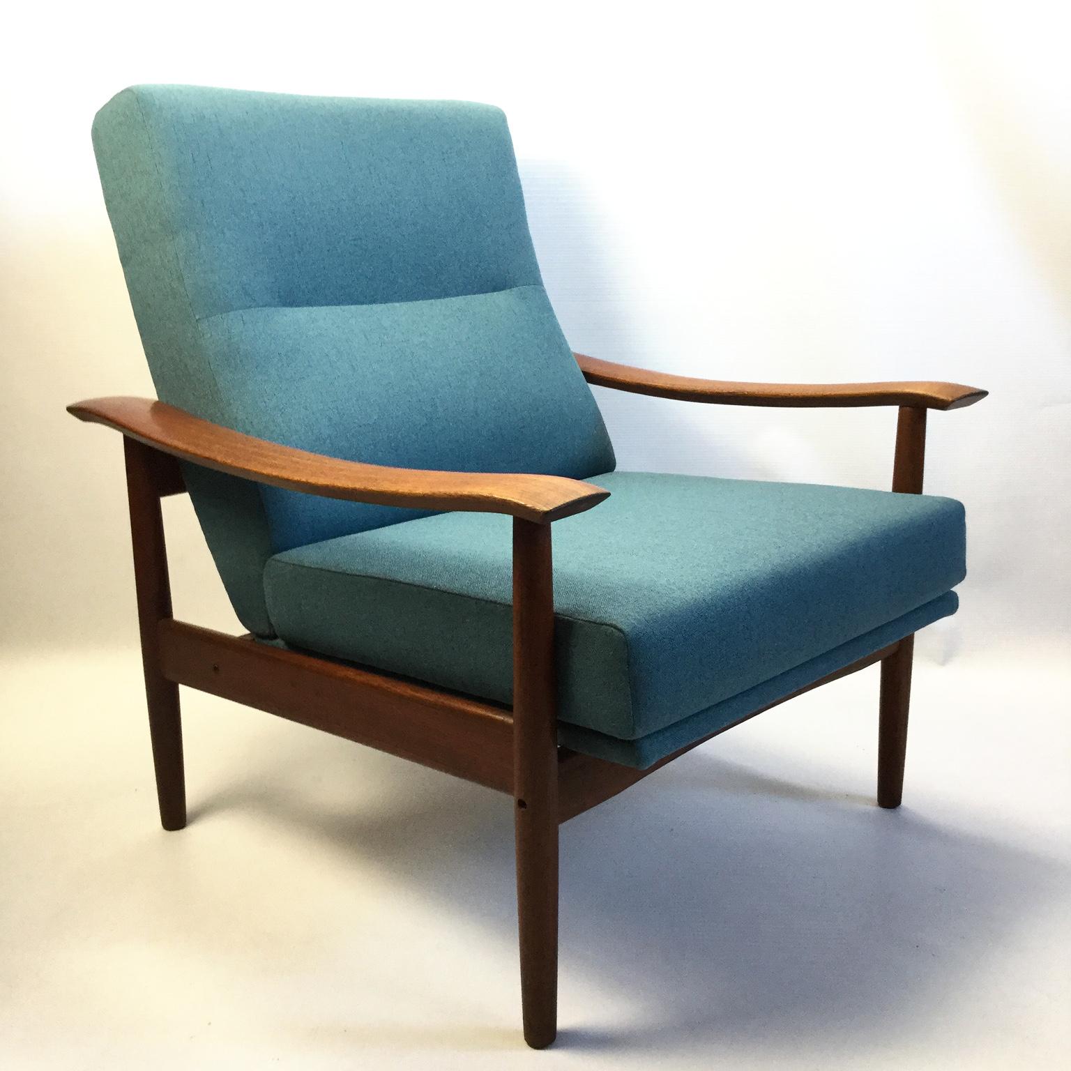 Pair of Teak Armchairs by Gerard Guermonprez, France, 1960s In Good Condition In London, GB