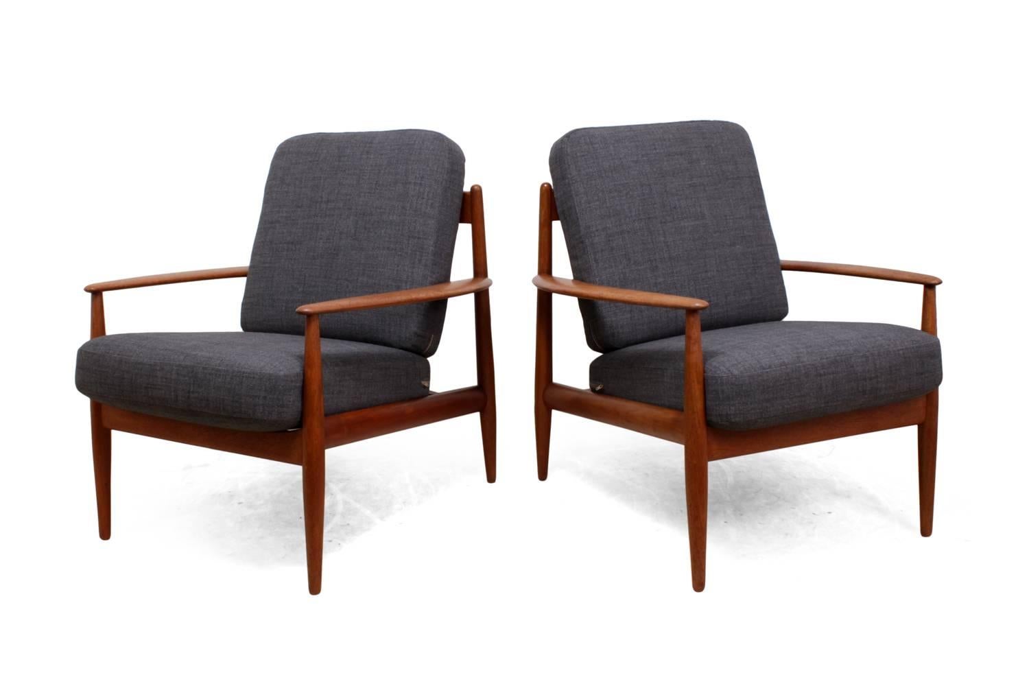 Pair of Teak Armchairs by Grete Jalk for France and Son 4