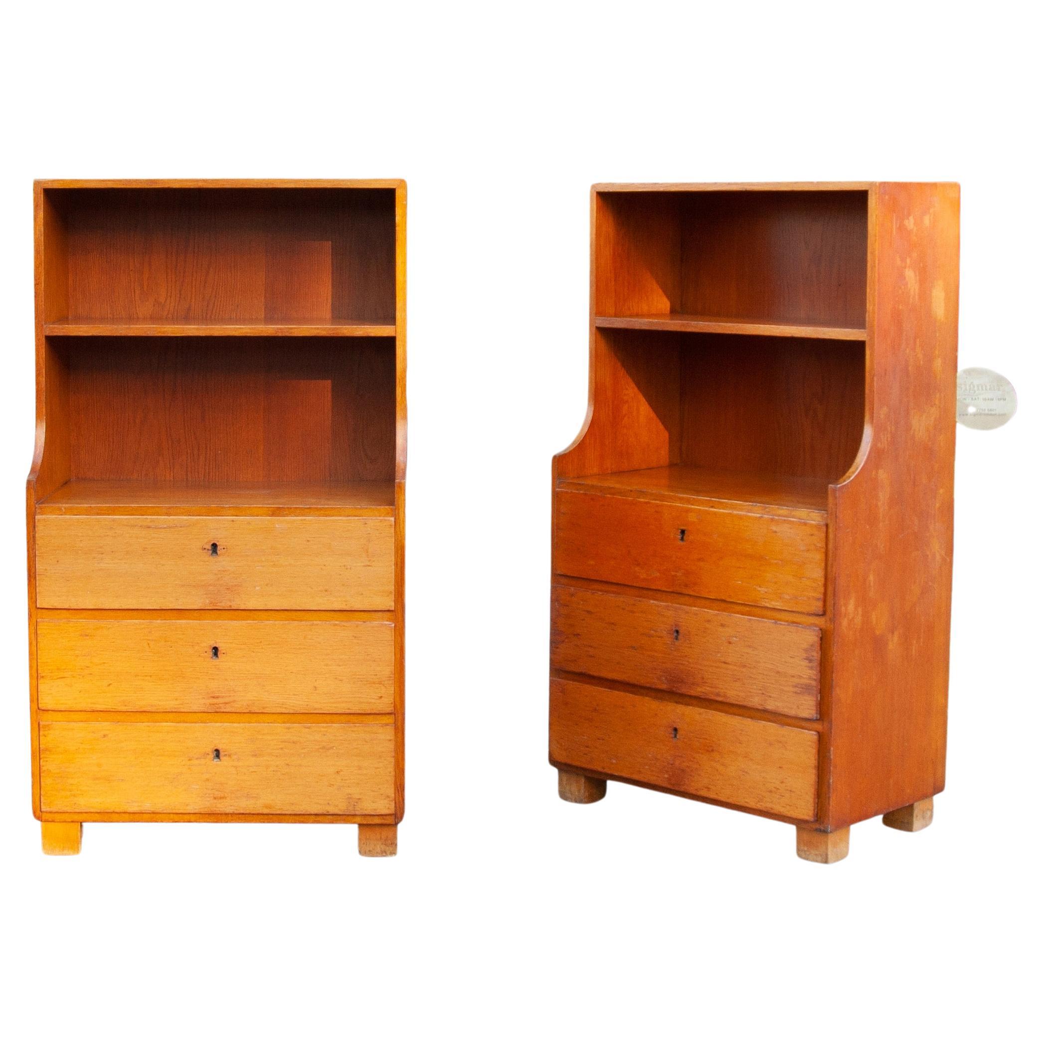 Pair of Teak Bedside Cabinets by Rud Rasmussens Snedkerier, Demark, 1930s