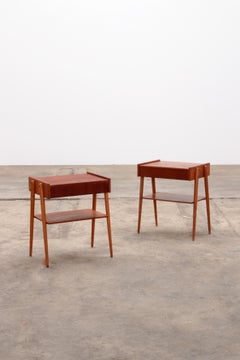 Pair of Teak Bedside Tables AB Carlstrom, Sweden, 1960s