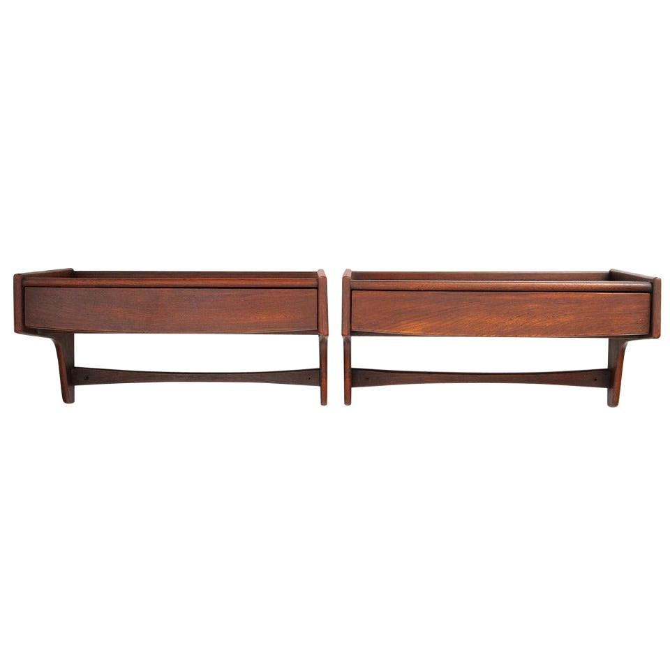 Pair of Teak Bedside Tables by Hovmand Olsen