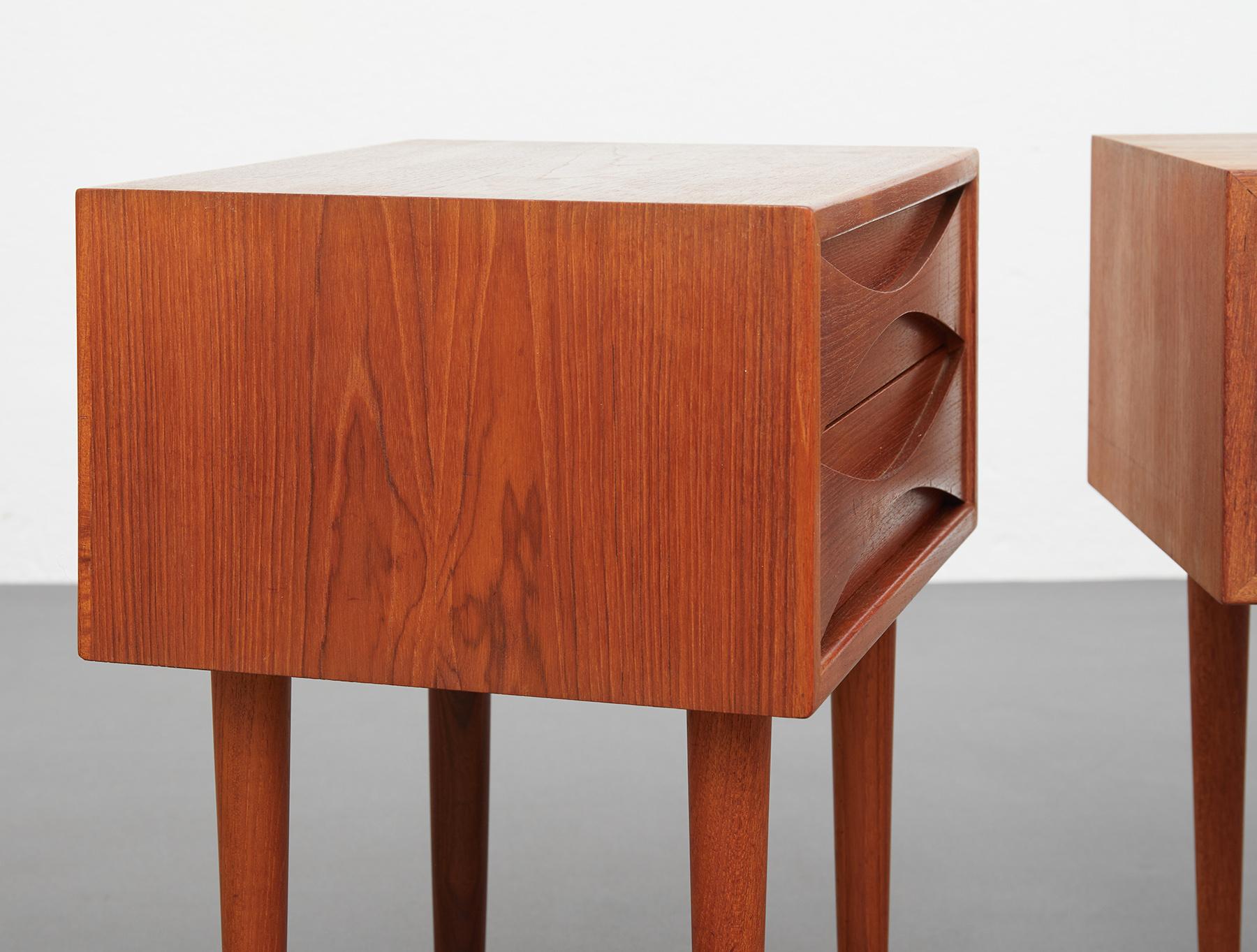 Pair of Teak Bedside Tables by Niels Clausen, NC Mobler 1960 1