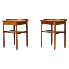 Pair of Teak Bedside Tables by Sven Engström and Gunnar Myrstrand, Sweden, 1960s