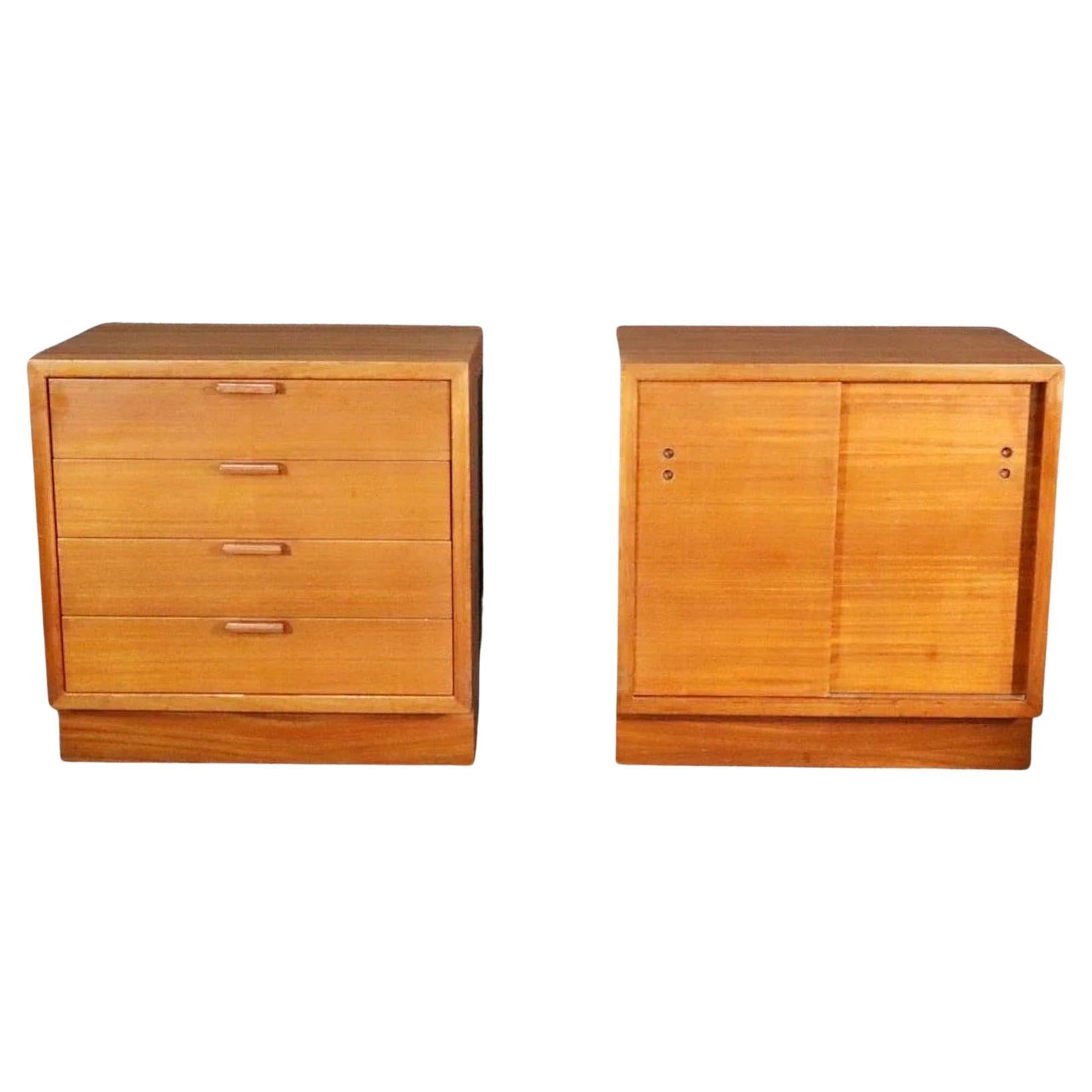 Pair of Teak Cabinets by Buchner Company For Sale