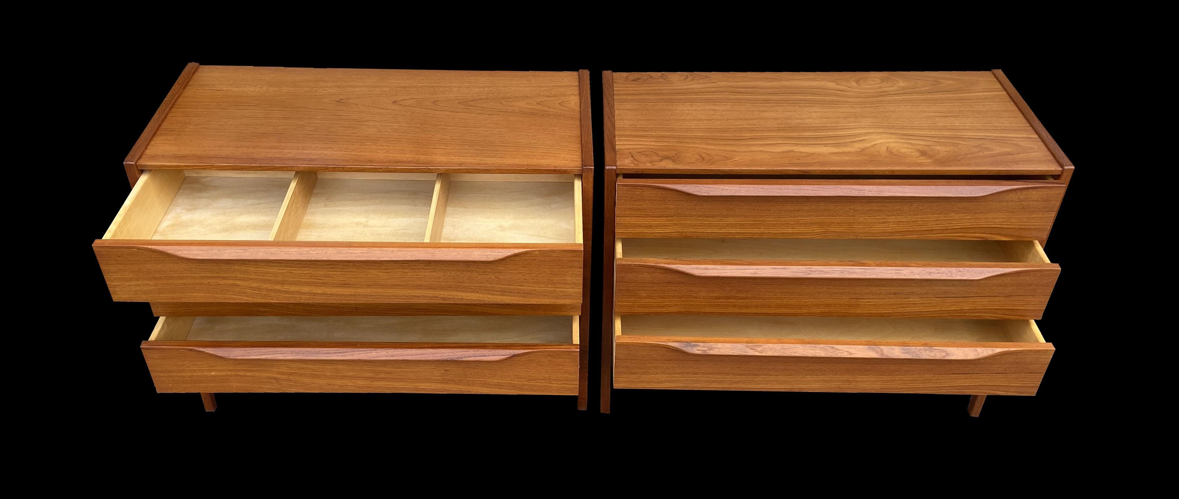 Danish Pair of Teak Cabinets by Kai Kristiansen
