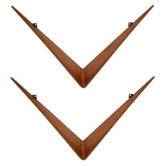 Pair of Teak Cado Butterfly Shelves by Poul Cadovius