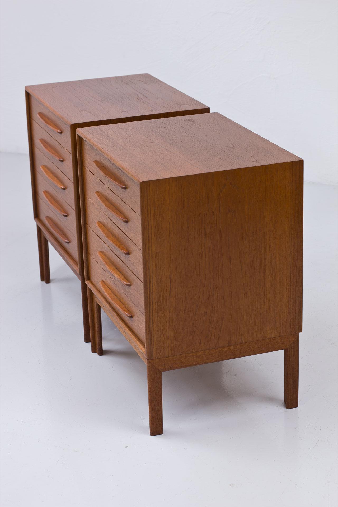 Pair of Teak Chest of Drawers by Alf Svensson, Sweden In Good Condition In Stockholm, SE