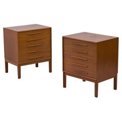 Pair of Teak Chest of Drawers by Alf Svensson, Sweden