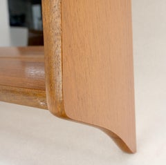 Pair of Teak Danish Mid Century Modern Shelf Shape Frame  Wall Mirrors MINT!