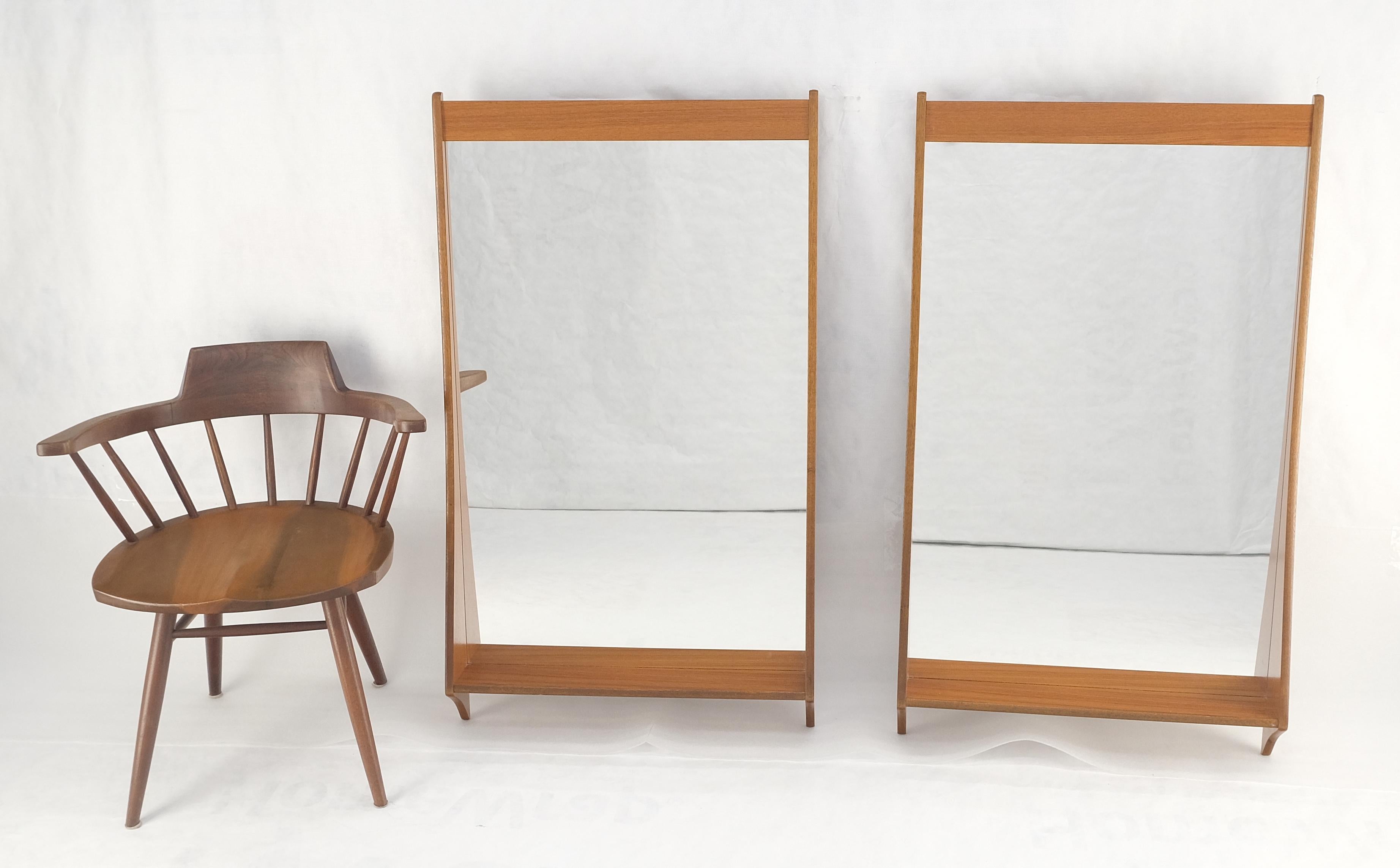 Paire d'étagères en teck danois de style moderne du milieu du siècle dernier  Miroirs muraux MINT ! en vente 2