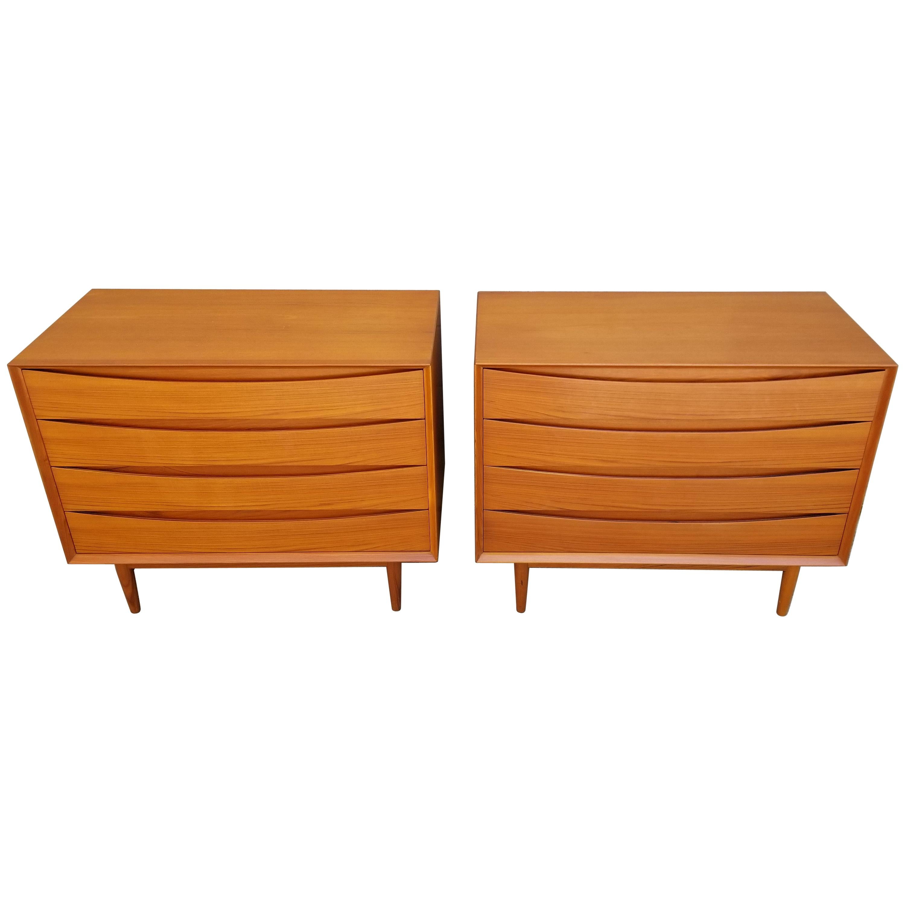 Pair of Teak Danish Modern Dressers by Arne Vodder for Sibast