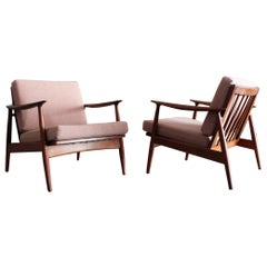Pair of Teak Danish Modern Lounge Chairs by Moreddi Denmark