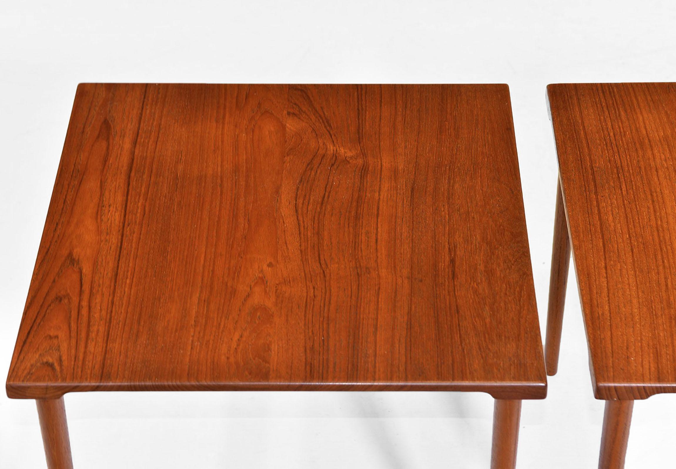 Pair of Teak Danish Side End Tables by France & Son Mid Century, 1960s In Good Condition In Norwich, GB