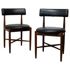 Vintage Pair of Teak Dining Chairs by V Wilkins for G Plan  Mid Century Fresco