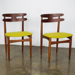 Paar Esszimmerstühle aus Teakholz Mod. 178 von Johannes Andersen für Bramin Dänemark